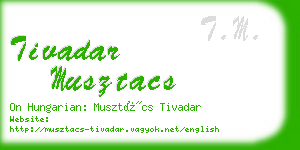 tivadar musztacs business card